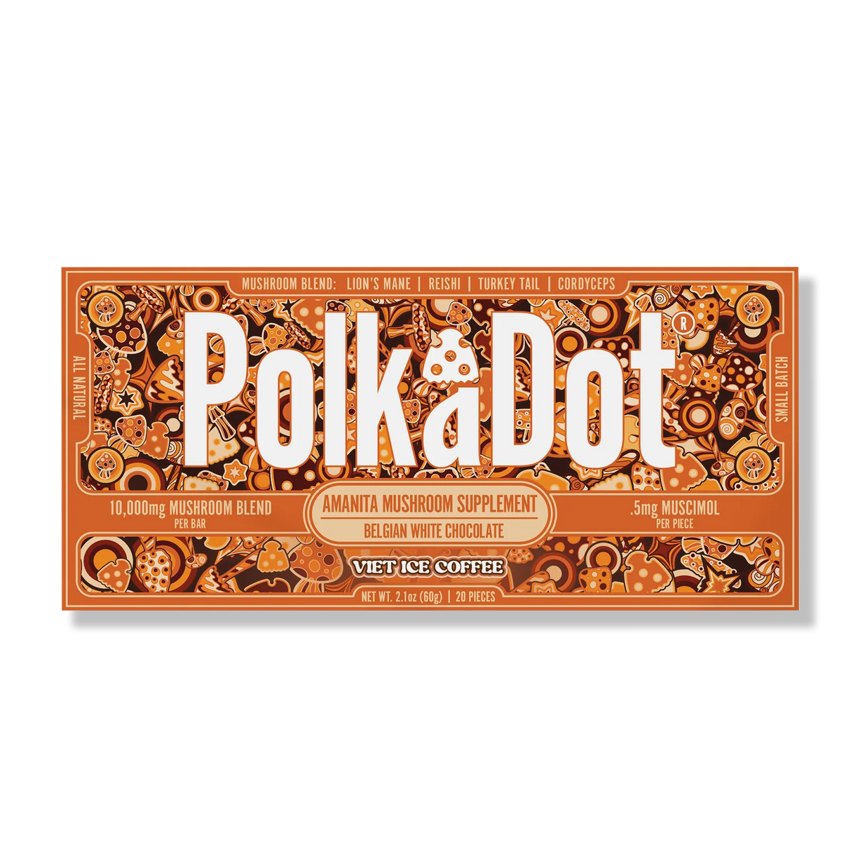 Viet Ice Coffee Polkadot Chocalate Mushroom 10,000mg